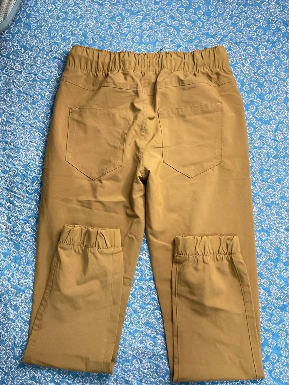 Weatherproof Tan Drawstring Jogger Pants